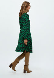 Peppercorn Lou Wrap Dress Dress 3205P Bright Green Print