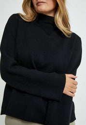Minus Lupi High Neck Knit Pullover Pullover 100 Black
