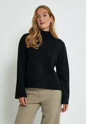 Minus Lupi High Neck Knit Pullover Pullover 100 Black