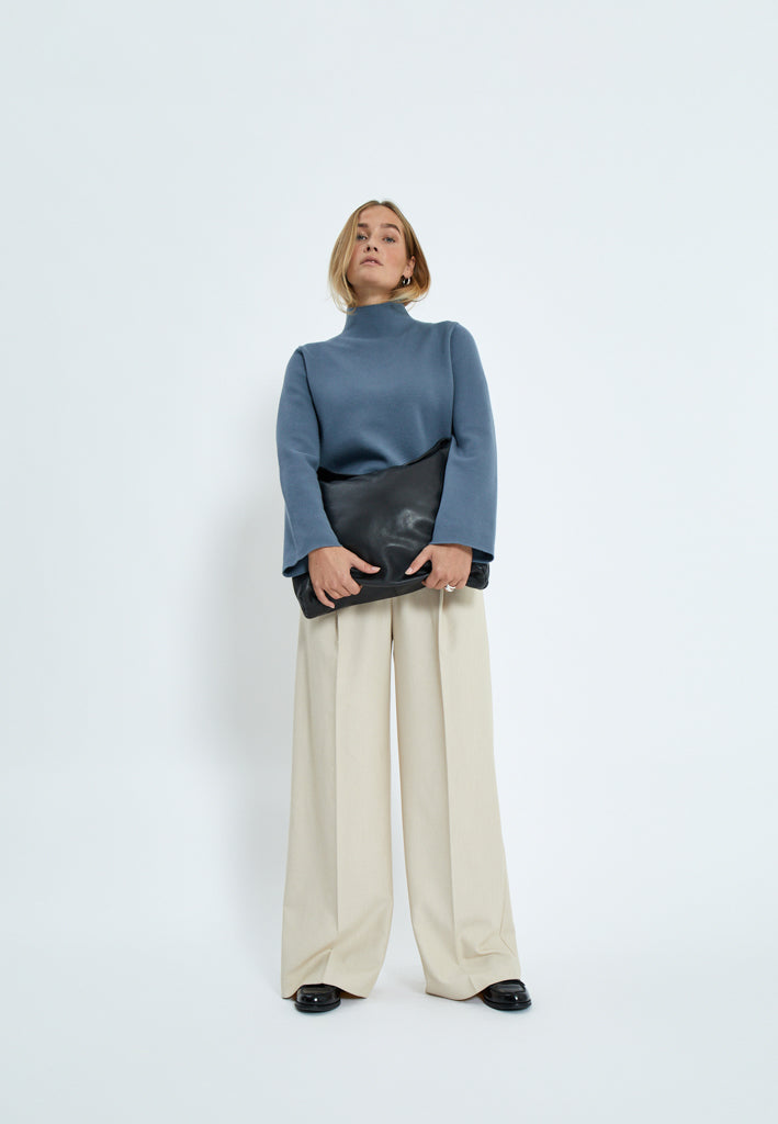 Minus Lupi High Neck Knit Pullover Pullover 1043 Citadel Blue