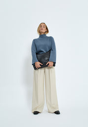 Minus Lupi High Neck Knit Pullover Pullover 1043 Citadel Blue