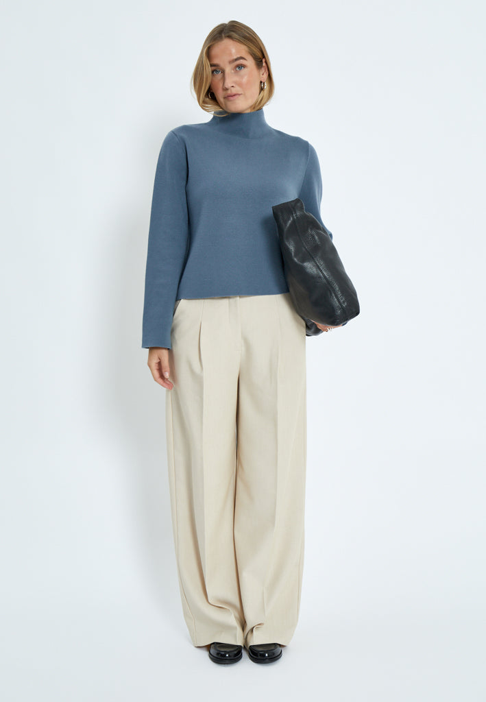 Minus Lupi High Neck Knit Pullover Pullover 1043 Citadel Blue