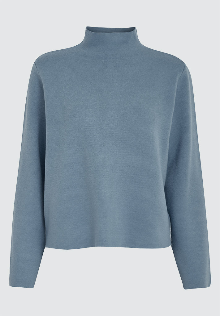 Minus Lupi High Neck Knit Pullover Pullover 1043 Citadel Blue