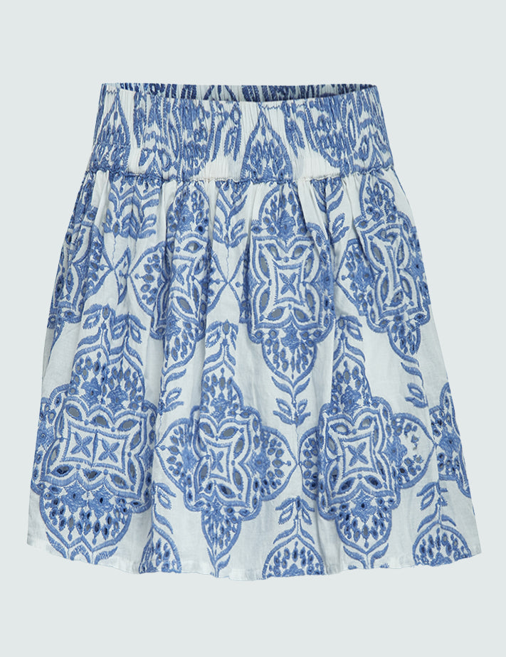Minus MSAlina Short Skirt Skirt 1049E Vista Blue Emb.