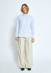 Minus MSAstra Oversize Shirt Shirt 1048S Ice Blue Stripe