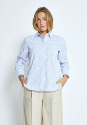 Minus MSAstra Oversize Shirt Shirt 1048S Ice Blue Stripe
