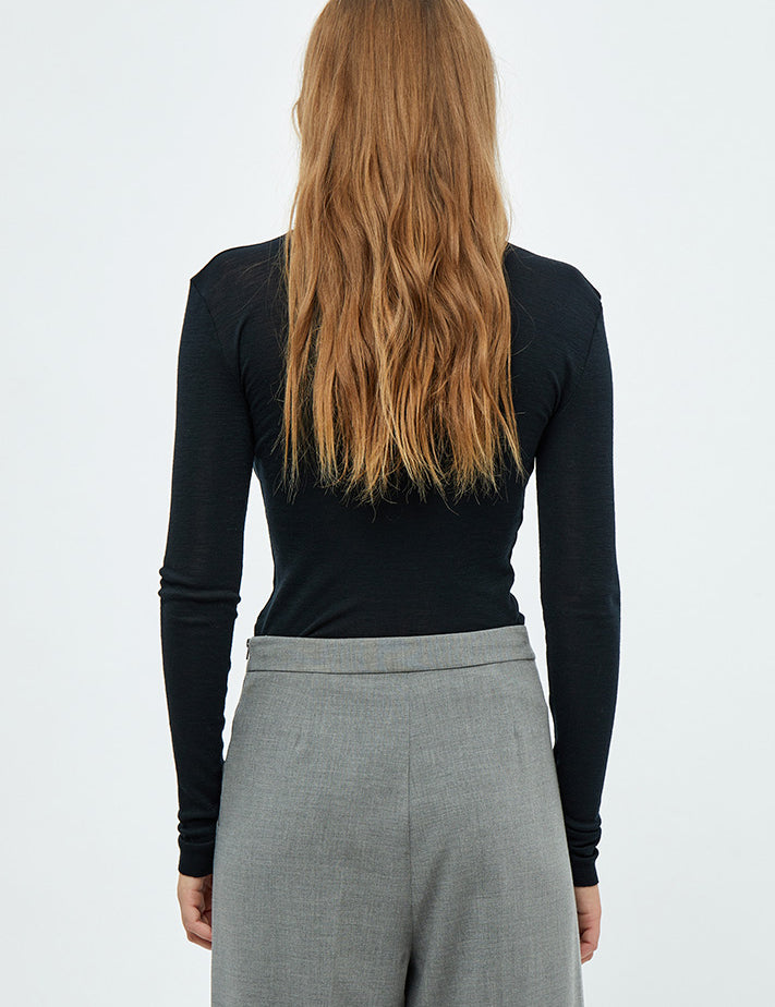Minus MSCally Wool Top T-Shirt 100 Black