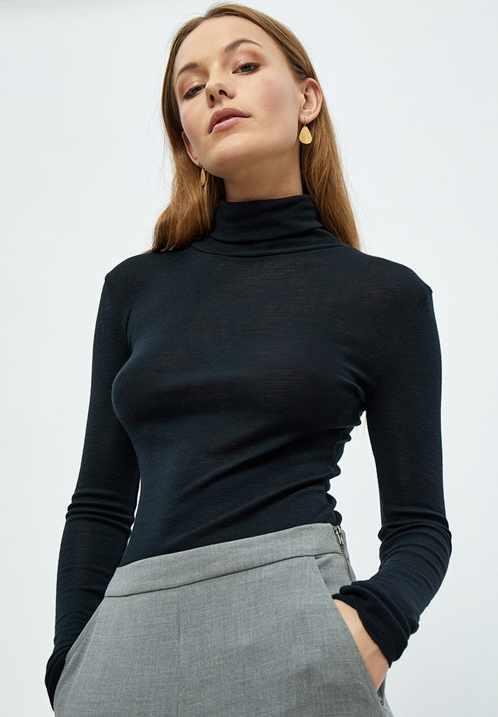 Minus MSCally Wool Top T-Shirt 100 Black