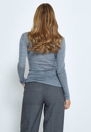 Minus MSCally Wool Top T-Shirt 112M Light Grey Melange