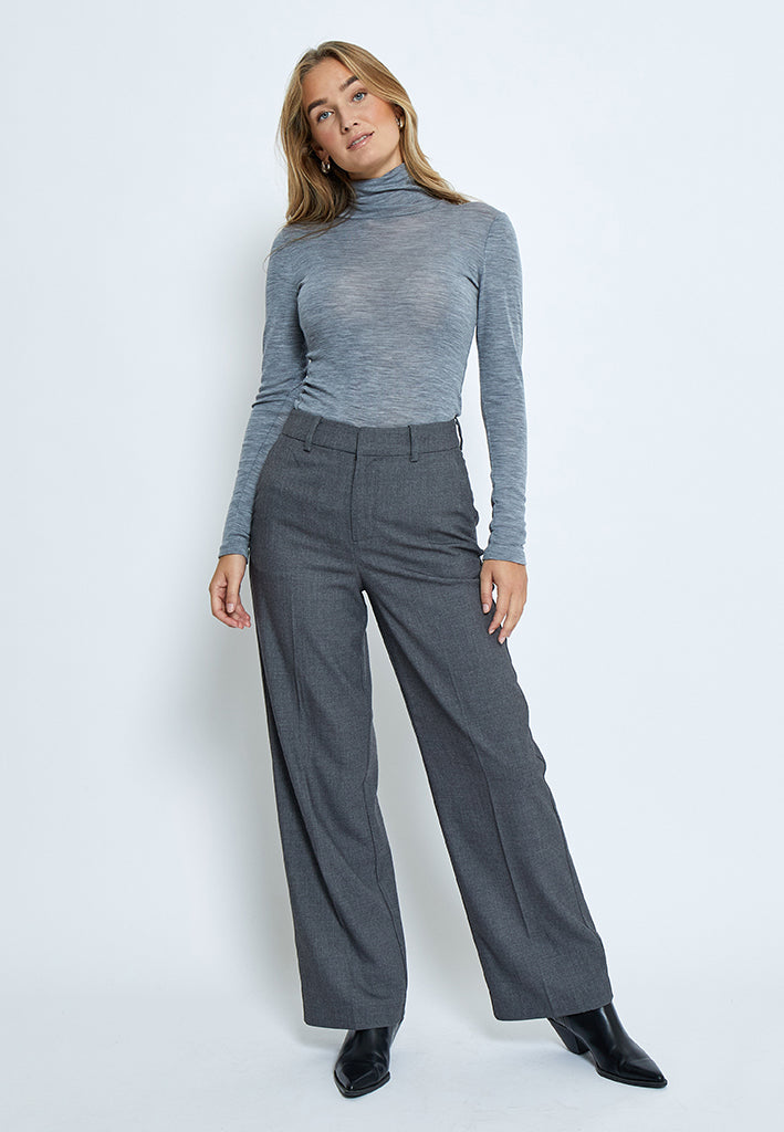Minus MSCally Wool Top T-Shirt 112M Light Grey Melange