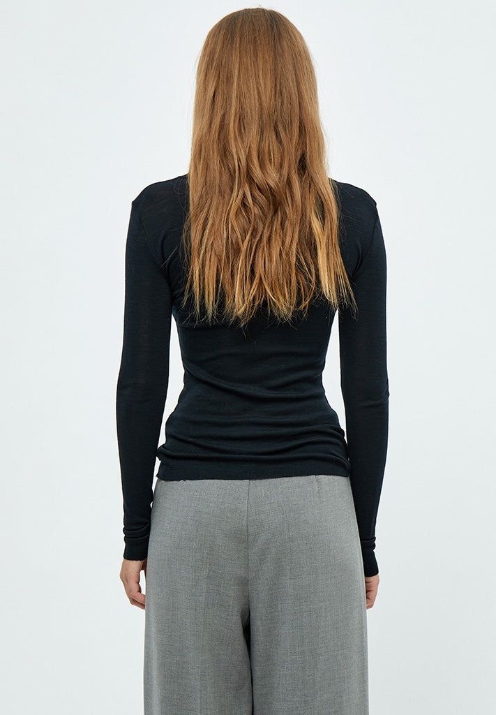 Minus MSCally Wool Top T-Shirt 100 Black