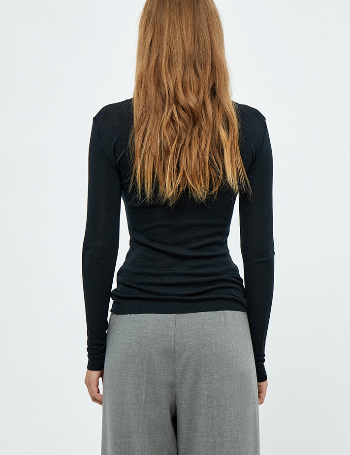 Minus MSCally Wool Top T-Shirt 100 Black
