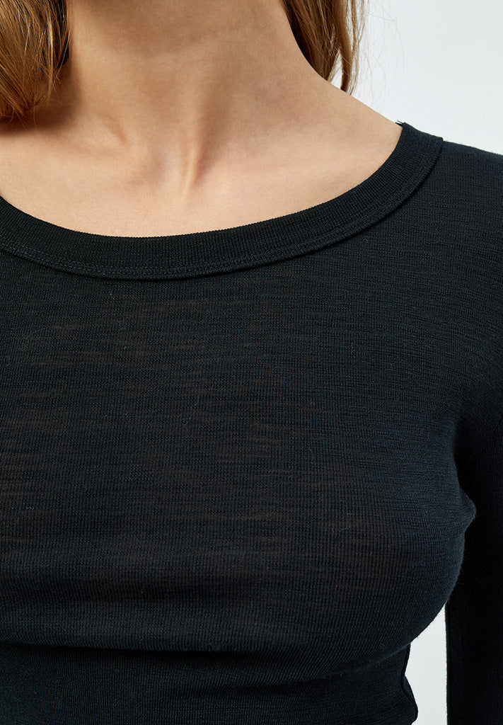 Minus MSCally Wool Top T-Shirt 100 Black