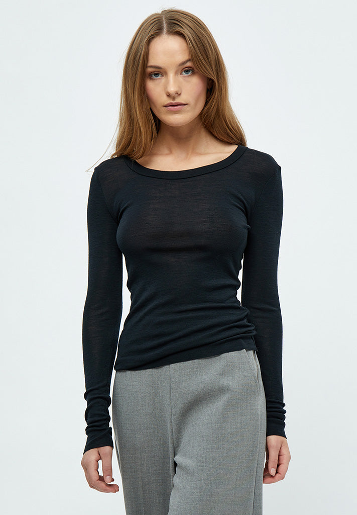 Minus MSCally Wool Top T-Shirt 100 Black