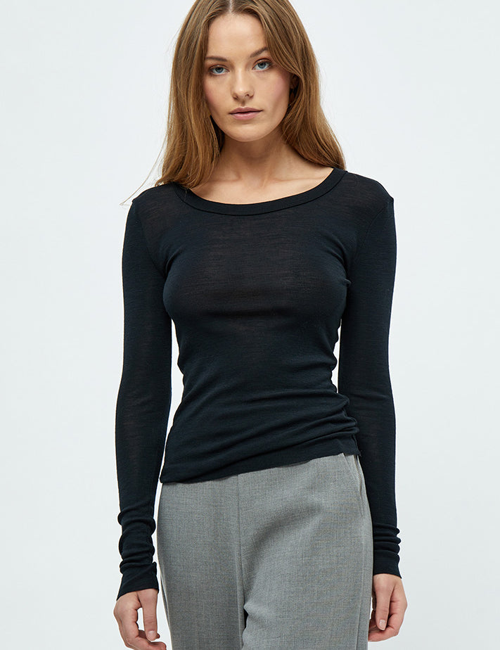 Minus MSCally Wool Top T-Shirt 100 Black