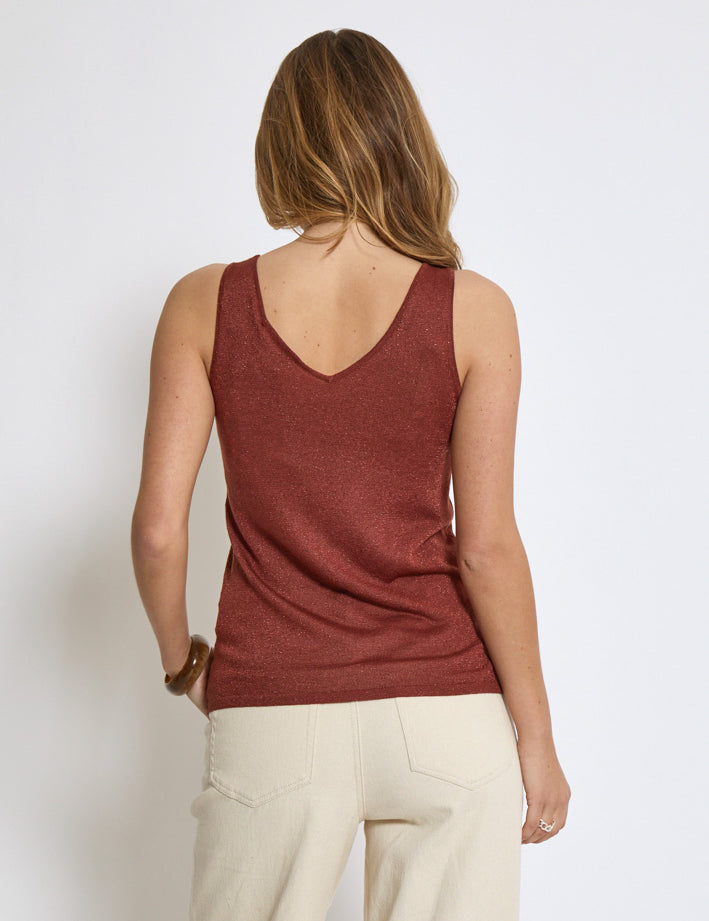 Minus MSCarli Knit Top Top 4800MET Smoked Paprika Met.