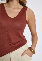 Minus MSCarli Knit Top Top 4800MET Smoked Paprika Met.