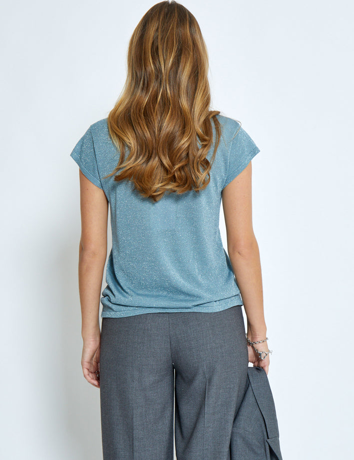 Minus MSCarlina Knit T-Shirt T-Shirt 1043MET Citadel Blue Metal.