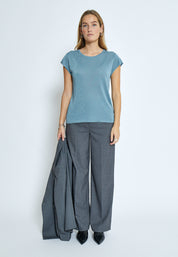 Minus MSCarlina Knit T-Shirt T-Shirt 1043MET Citadel Blue Metal.