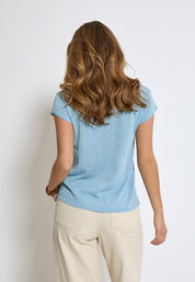 Minus MSCarlina Knit T-Shirt T-Shirt 1048MET Ice Blue Met.