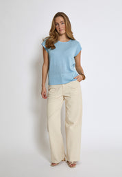 Minus MSCarlina Knit T-Shirt T-Shirt 1048MET Ice Blue Met.