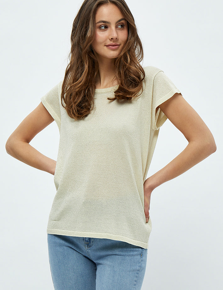 Minus MSCarlina Knit T-Shirt T-Shirt 263 Lemon Sorbet Lurex