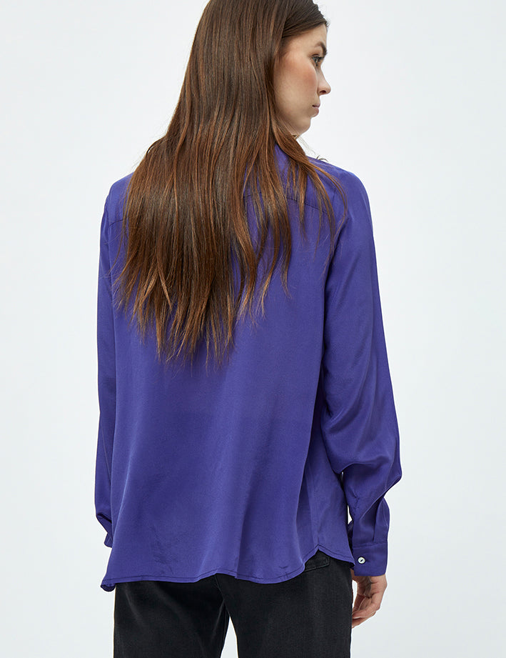 Minus MSCaty Silk Shirt Shirt 518 Dress Blues