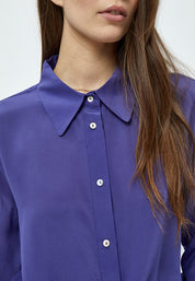 Minus MSCaty Silk Shirt Shirt 518 Dress Blues