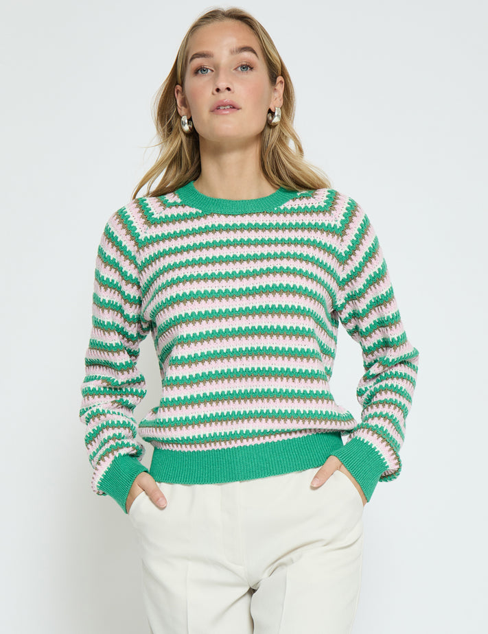 Minus MSClaudine Knit Pullover Pullover 7110S Sweet Lilac Stripe