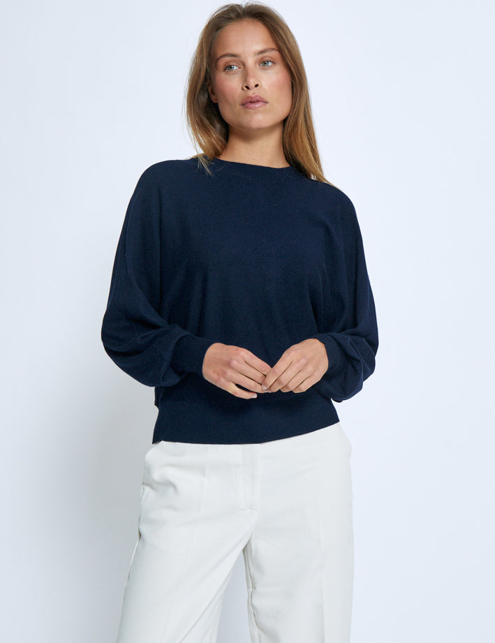 Minus MSDana Pullover Pullover 542 Black Iris Solid
