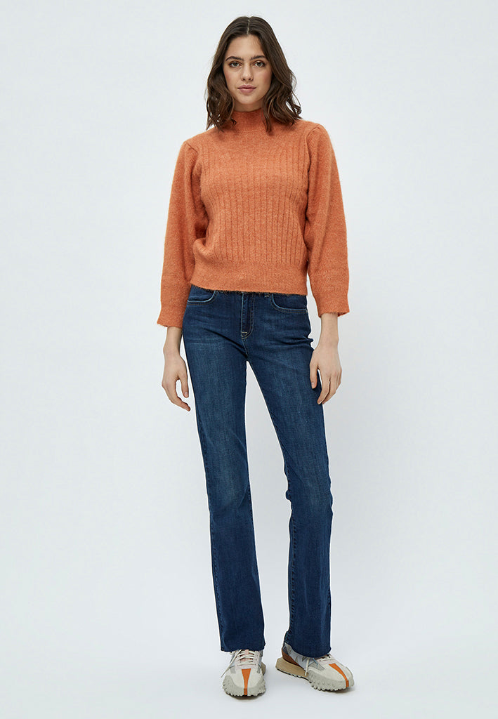 Minus MIDITA KNIT PULLOVER - Jersey de punto - sunbaked melange/anaranjado  jaspeado 