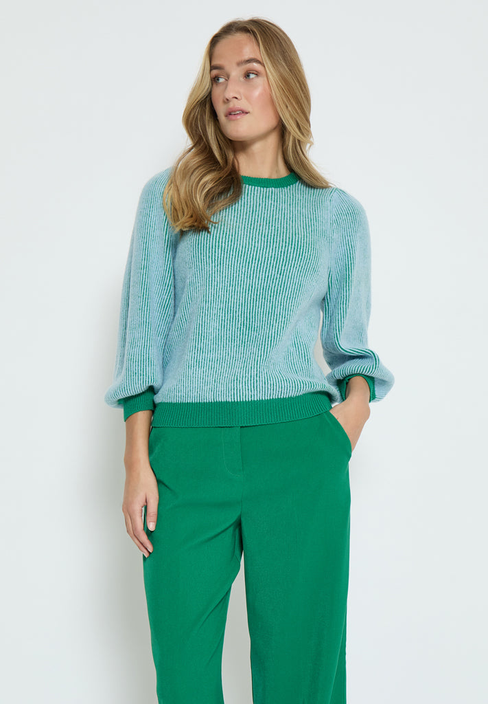 Minus MSElise Pullover Pullover 3384S Golf Green Striped