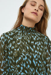 Minus MSEria Smock Long Dress Dress 3797P Ivy Green Print