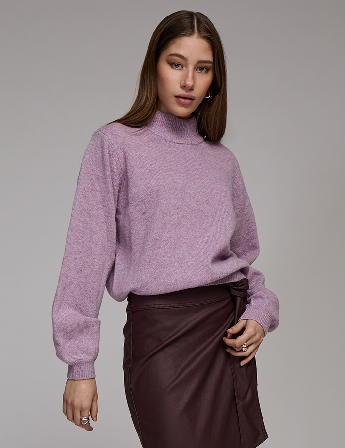 Minus MSErika Knit Pullover Cardigans 4239M Soft Lilac Melange