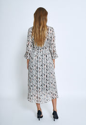 Minus MSFiline Midi Dress Dress 100P Black Print