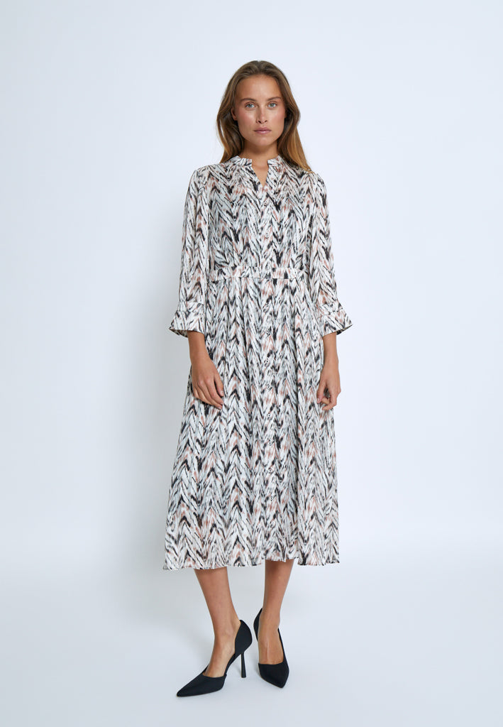 Minus MSFiline Midi Dress Dress 100P Black Print