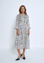 Minus MSFiline Midi Dress Dress 100P Black Print