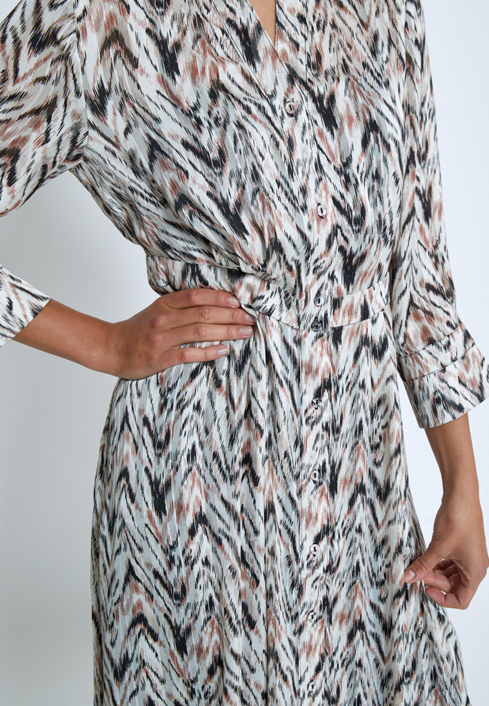 Minus MSFiline Midi Dress Dress 100P Black Print