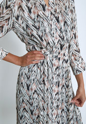 Minus MSFiline Midi Dress Dress 100P Black Print