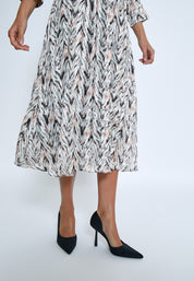Minus MSFiline Midi Dress Dress 100P Black Print