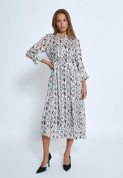 Minus MSFiline Midi Dress Dress 100P Black Print
