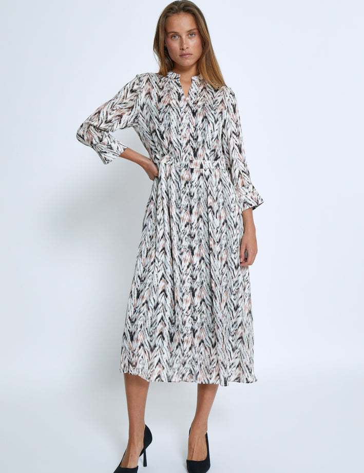Minus MSFiline Midi Dress Dress 100P Black Print