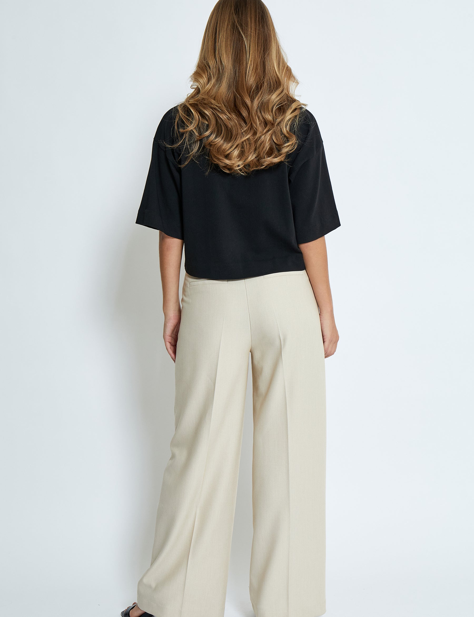Minus MSGamma Cropped GOTS T-shirt T-Shirt 100 Black