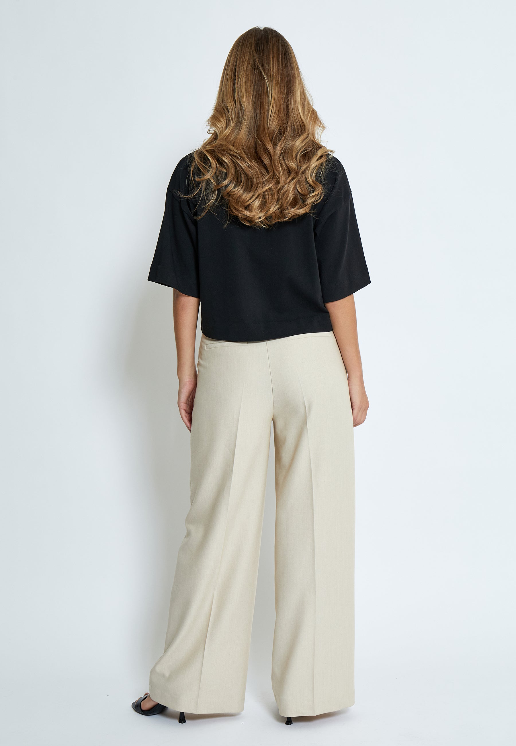 Minus MSGamma Cropped GOTS T-shirt T-Shirt 100 Black