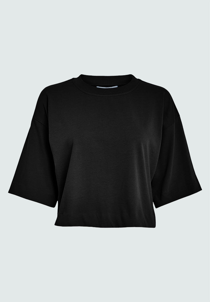 Minus MSGamma Cropped GOTS T-shirt T-Shirt 100 Black