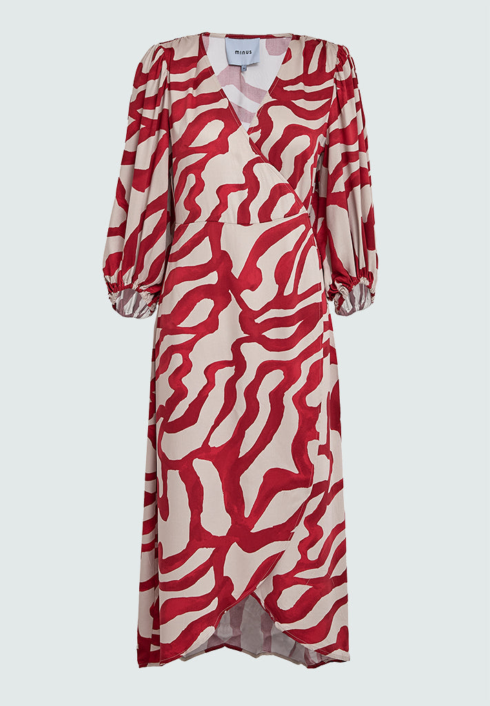 Minus MSJassie Midi Wrap Dress Dress 6990P Barn Red Print