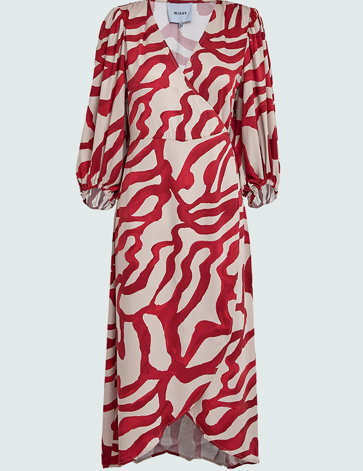 Minus MSJassie Midi Wrap Dress Dress 6990P Barn Red Print