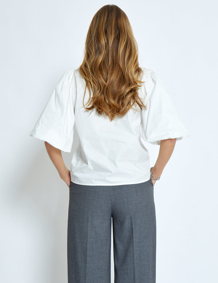 Minus MSJoa Short Sleeve Blouse Blouse 235 Cloud Dancer