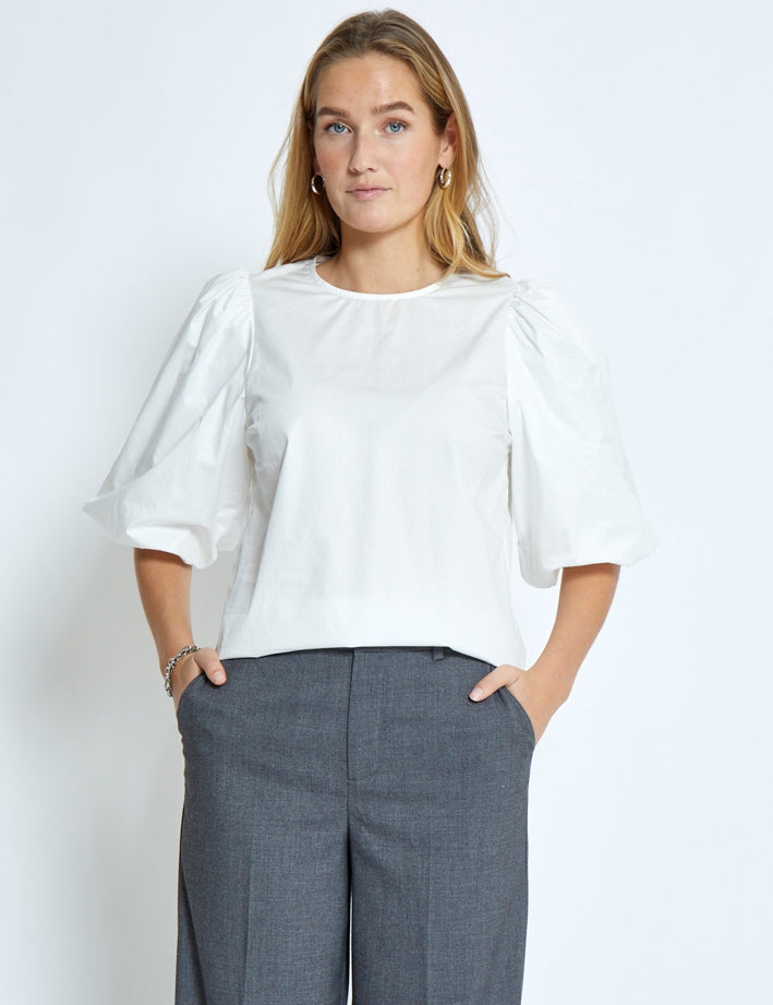 Minus MSJoa Short Sleeve Blouse Blouse 235 Cloud Dancer
