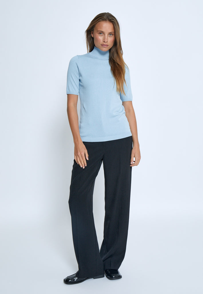 Minus MSLima Roll Neck Knit T-Shirt 1048 Ice Blue
